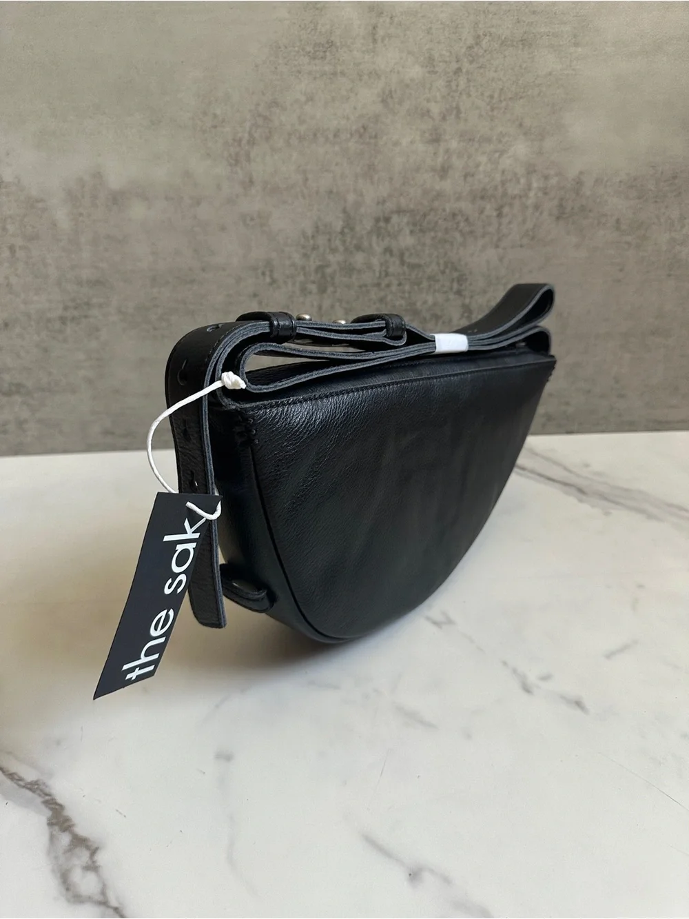 NWT The Sak Tess Sling Leather Bag | Crescent Crossbody Bag Black